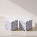  Meridian Dice White Marble Decorative Dice IMAGE 2