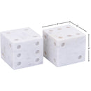  Meridian Dice White Marble Decorative Dice IMAGE 5