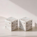  Meridian Dice Natural Travertine Decorative Dice IMAGE 1