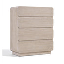  Meridian Adagio Natural Solid Wood And Oak Veneer Chest IMAGE 1