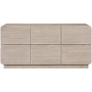  Meridian Adagio Natural Solid Wood And Oak Veneer Dresser IMAGE 2