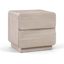  Meridian Adagio Natural Solid Wood And Oak Veneer Nightstand IMAGE 1