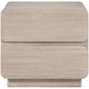  Meridian Adagio Natural Solid Wood And Oak Veneer Nightstand IMAGE 2