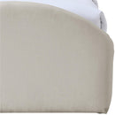  Meridian Andaz Beige Chenille Fabric Upholstered Twin Trundle Bed IMAGE 7