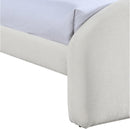  Meridian Andaz Cream Chenille Fabric Upholstered Twin Bed IMAGE 6