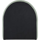  Meridian Andaz Mint Chenille Fabric Upholstered Twin Trundle Bed IMAGE 5