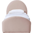  Meridian Andaz Pink Chenille Fabric Upholstered Twin Bed IMAGE 3