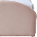  Meridian Andaz Pink Chenille Fabric Upholstered Twin Trundle Bed IMAGE 7