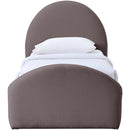  Meridian Andaz Purple Chenille Fabric Upholstered Twin Bed IMAGE 3