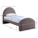  Meridian Andaz Purple Chenille Fabric Upholstered Twin Bed IMAGE 9