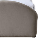  Meridian Andaz Taupe Chenille Fabric Upholstered Twin Trundle Bed IMAGE 7
