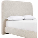  Meridian Fira Beige Linen Textured Fabric Upholstered Full Bed IMAGE 7