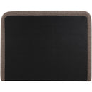  Meridian Fira Brown Linen Textured Fabric Upholstered Full Bed IMAGE 5