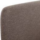  Meridian Fira Brown Linen Textured Fabric Upholstered King Bed IMAGE 9