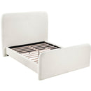  Meridian Fira Cream Linen Textured Fabric Upholstered King Bed IMAGE 6