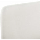  Meridian Fira Cream Linen Textured Fabric Upholstered King Bed IMAGE 9