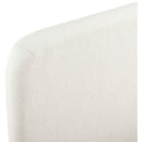  Meridian Fira Cream Linen Textured Fabric Upholstered Twin Bed IMAGE 9