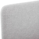  Meridian Fira Grey Linen Textured Fabric Upholstered Queen Bed IMAGE 9