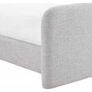  Meridian Fira Grey Linen Textured Fabric Upholstered Twin Bed IMAGE 8