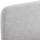  Meridian Fira Grey Linen Textured Fabric Upholstered Twin Bed IMAGE 9