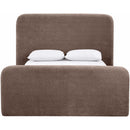  Meridian Fira Brown Chenille Fabric Upholstered Full Bed IMAGE 3