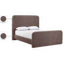  Meridian Fira Brown Chenille Fabric Upholstered Queen Bed IMAGE 12