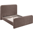  Meridian Fira Brown Chenille Fabric Upholstered Queen Bed IMAGE 7