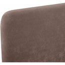  Meridian Fira Brown Chenille Fabric Upholstered Queen Bed IMAGE 9