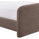  Meridian Fira Brown Chenille Fabric Upholstered Twin Bed IMAGE 8