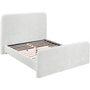  Meridian Fira Cream Chenille Fabric Upholstered King Bed IMAGE 7