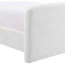  Meridian Fira Cream Chenille Fabric Upholstered King Bed IMAGE 8