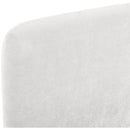  Meridian Fira Cream Chenille Fabric Upholstered King Bed IMAGE 9