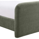  Meridian Fira Green Chenille Fabric Upholstered Full Bed IMAGE 8
