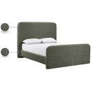  Meridian Fira Green Chenille Fabric Upholstered King Bed IMAGE 11