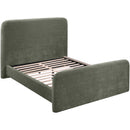  Meridian Fira Green Chenille Fabric Upholstered King Bed IMAGE 7