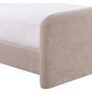  Meridian Fira Taupe Chenille Fabric Upholstered Full Bed IMAGE 8