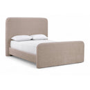  Meridian Fira Taupe Chenille Fabric Upholstered King Bed IMAGE 1