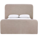  Meridian Fira Taupe Chenille Fabric Upholstered King Bed IMAGE 3