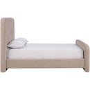  Meridian Fira Taupe Chenille Fabric Upholstered King Bed IMAGE 4