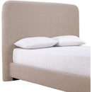  Meridian Fira Taupe Chenille Fabric Upholstered King Bed IMAGE 6