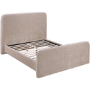  Meridian Fira Taupe Chenille Fabric Upholstered King Bed IMAGE 7