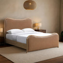  Meridian Arvada Cognac Vegan Leather Upholstered Full Bed IMAGE 2