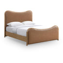  Meridian Arvada Cognac Vegan Leather Upholstered King Bed IMAGE 1