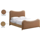  Meridian Arvada Cognac Vegan Leather Upholstered Queen Bed IMAGE 8