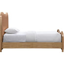  Meridian Arvada Cognac Vegan Leather Upholstered Twin Bed IMAGE 3