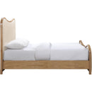  Meridian Arvada Cream Vegan Leather Upholstered Full Bed IMAGE 3