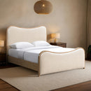  Meridian Arvada Cream Vegan Leather Upholstered King Bed IMAGE 2