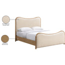  Meridian Arvada Cream Vegan Leather Upholstered Queen Bed IMAGE 8