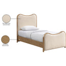  Meridian Arvada Cream Vegan Leather Upholstered Twin Bed IMAGE 8