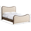  Meridian Arvada Cream Vegan Leather Upholstered Full Bed IMAGE 7